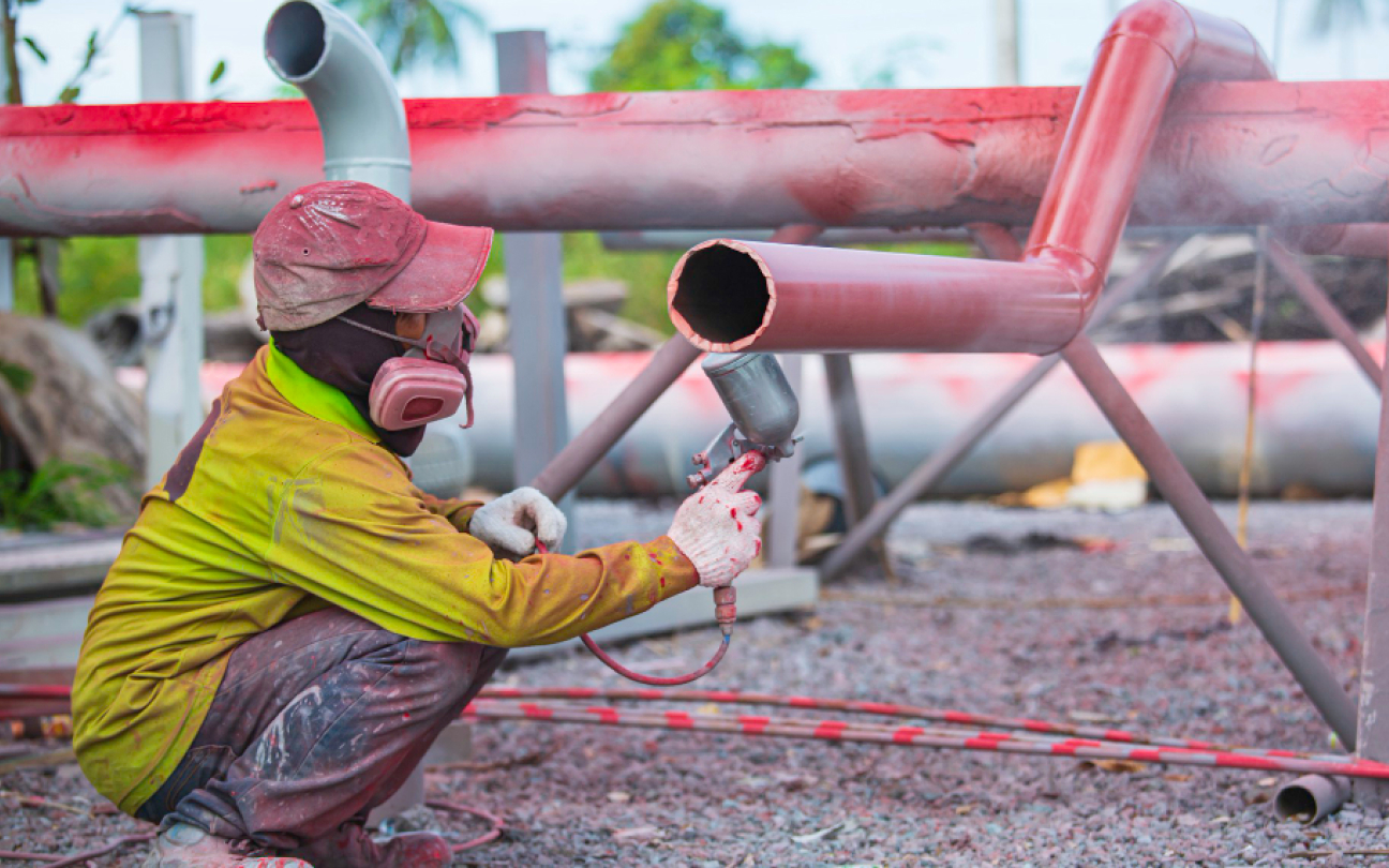 Corrosion control and painting work on a flowstation