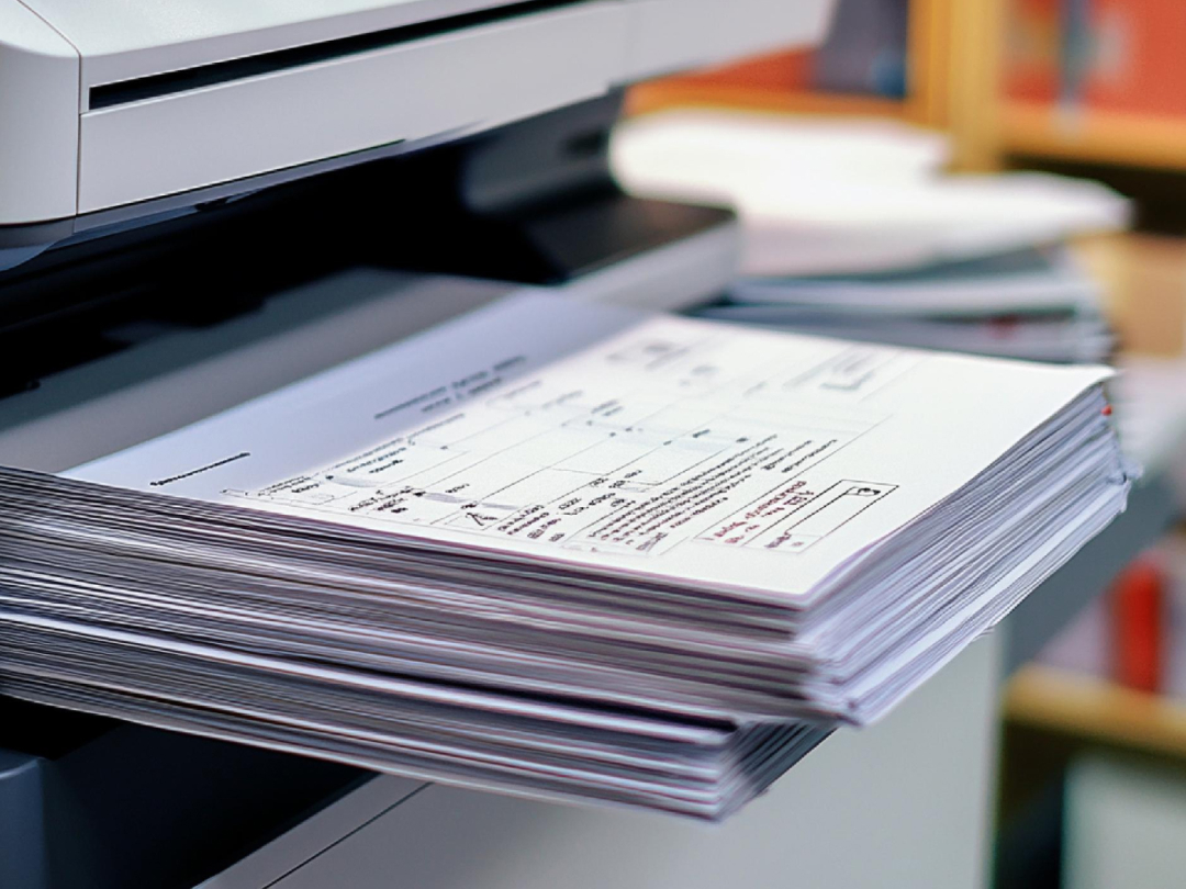 Printed company brochures and stationery